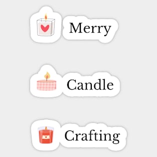 Merry Candle Crafting Sticker